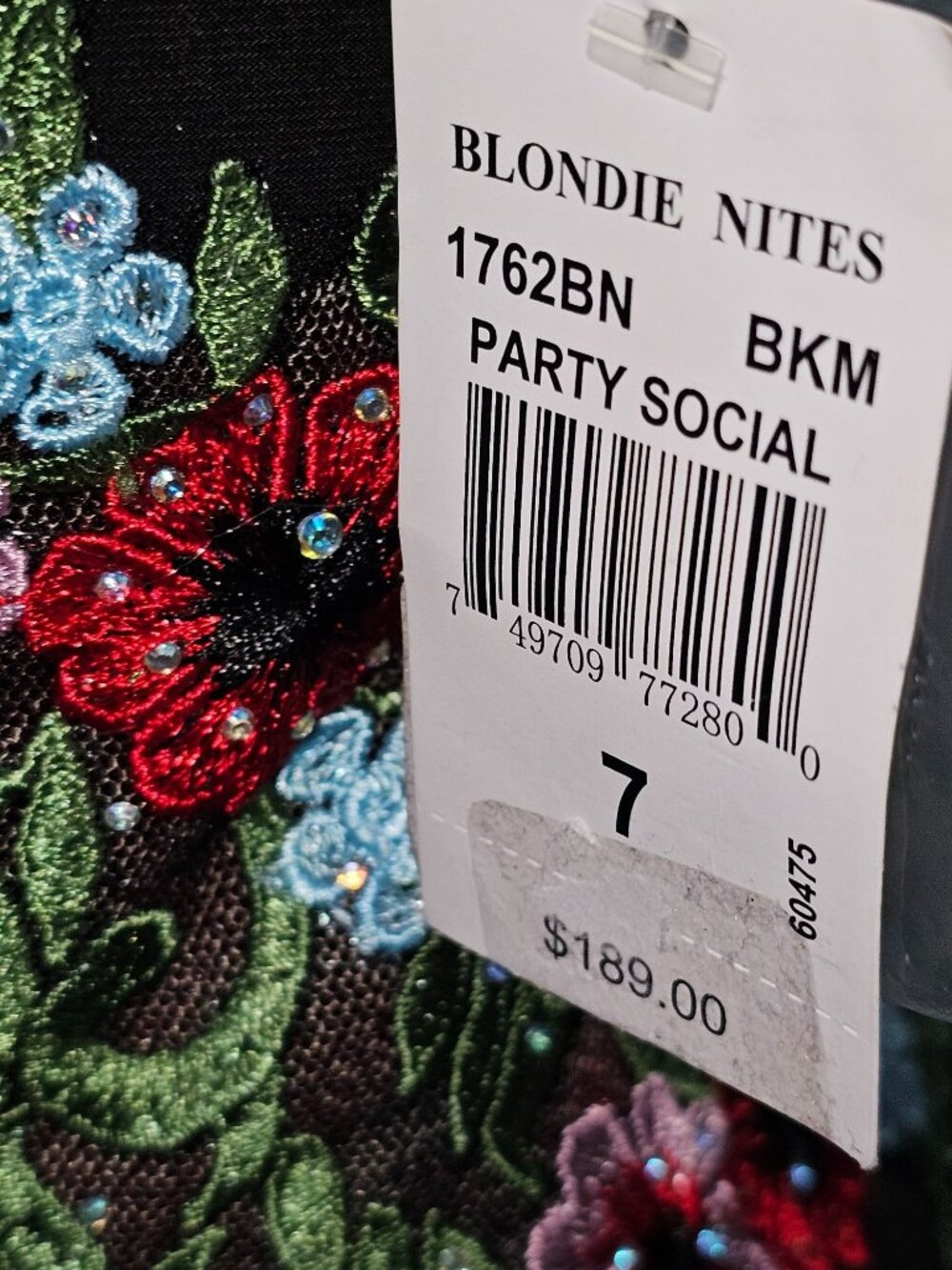 NWT Blondie Nites Stacy Sklar Dress 3 Embroidered Floral Fairycore Sz 7 169 - Picture 8 of 14